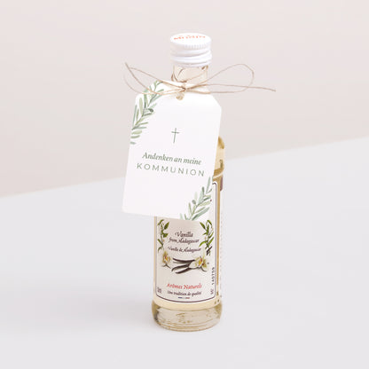 Vorgelochtes Etikett Kommunion Fähnchen Olivenbaumkranz foto N° 3
