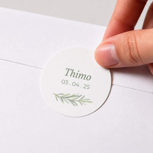 Sticker Kommunion Rund Olivenbaumkranz foto