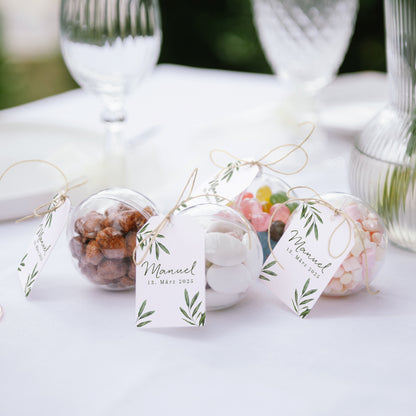 Geschenkbox Kommunion Ball mit Wimpel-Etikett Gesegneter Zweig foto N° 2