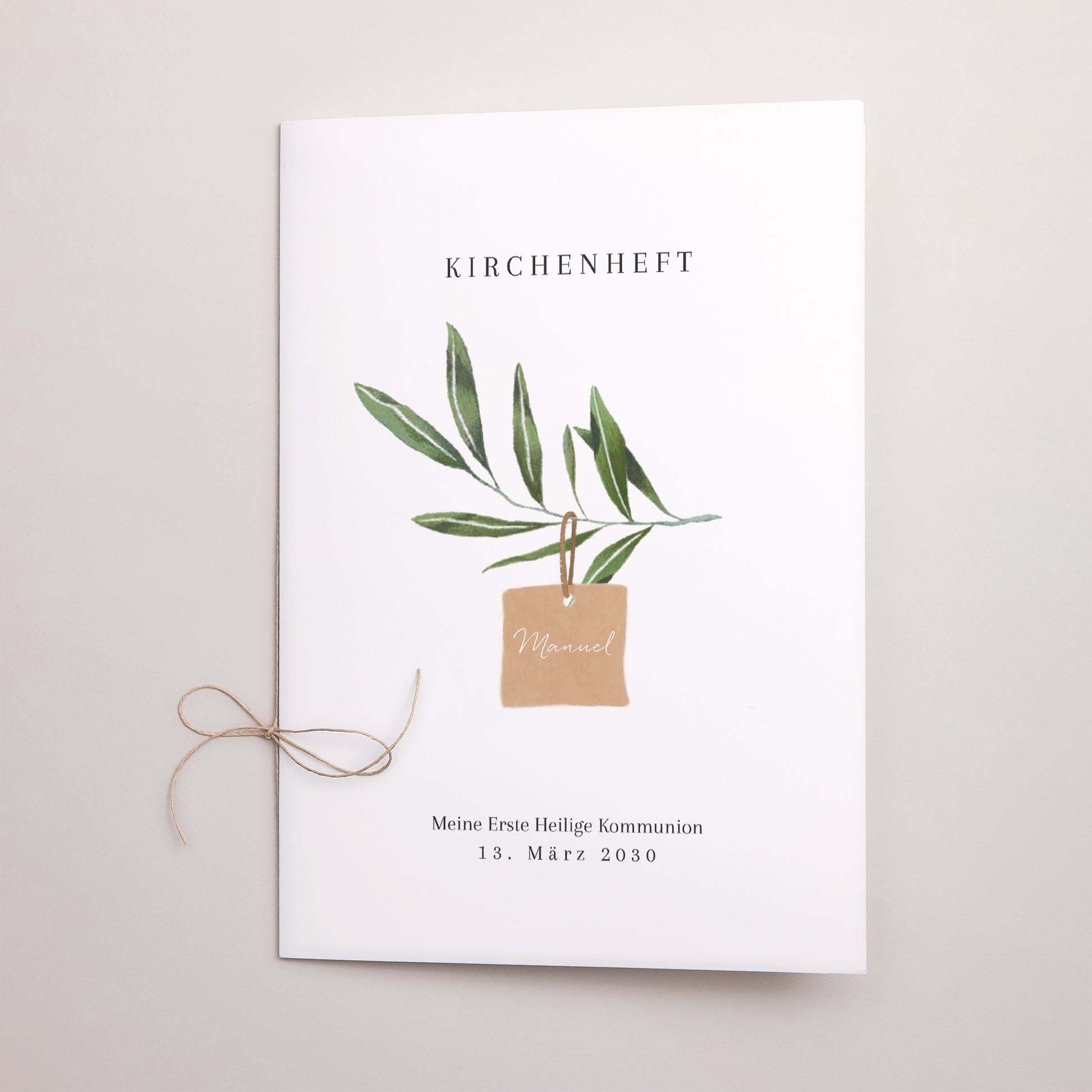 Kirchenheft Kommunion Doppelflügel Gesegneter Zweig foto N° 1
