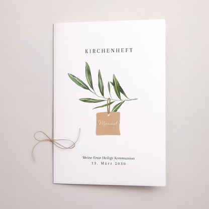 Kirchenheft Kommunion Doppelflügel Gesegneter Zweig foto N° 1