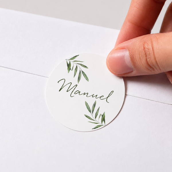 Sticker Kommunion Rund Gesegneter Zweig foto