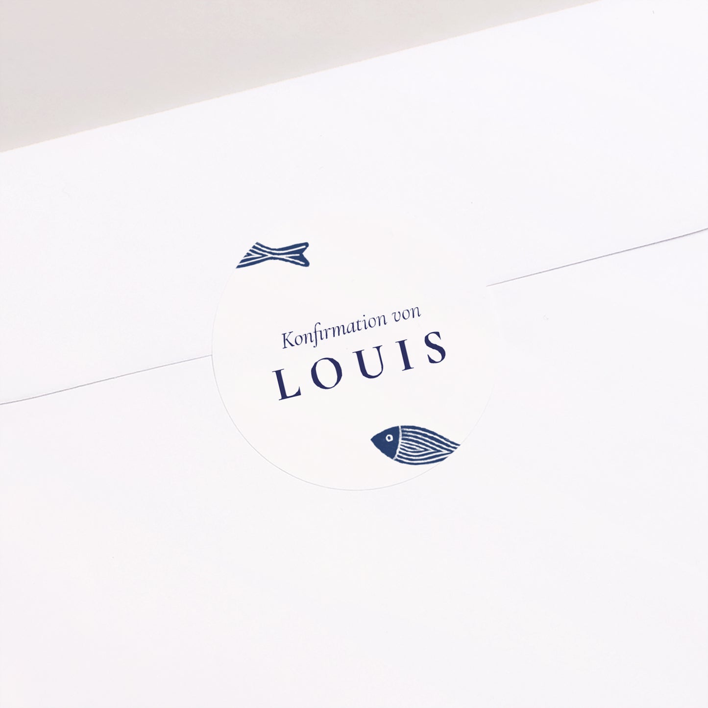 Sticker Konfirmation Rund Ichthus-Fisch foto N° 2