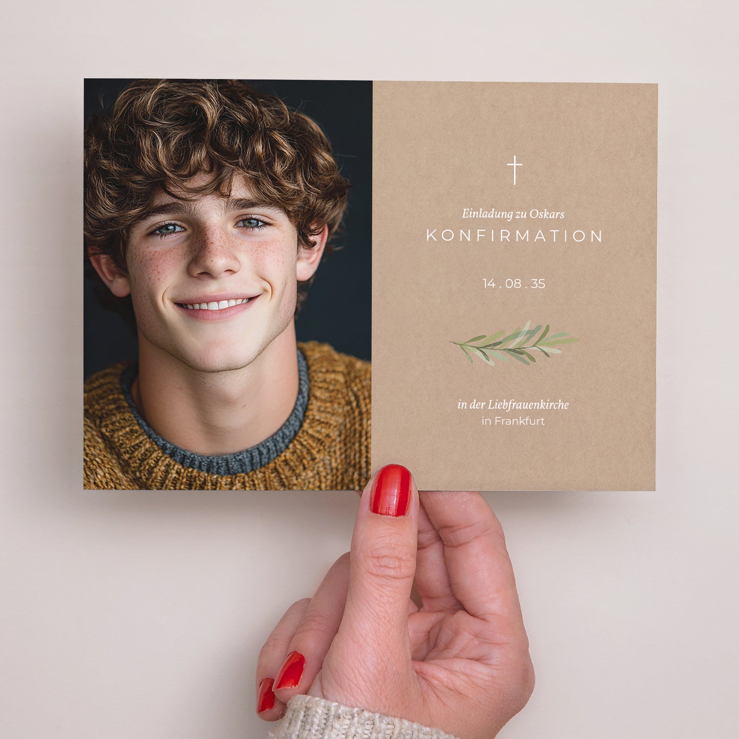 Einladungskarte Konfirmation Landschaft brin olivier kraft foto N° 2