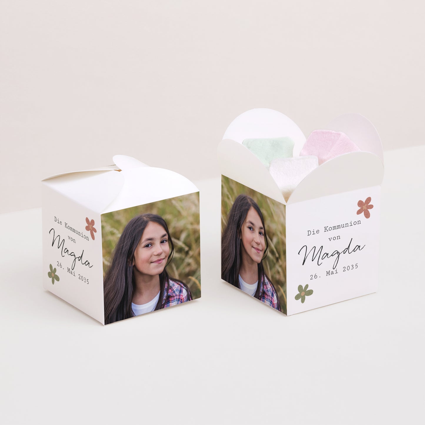 Geschenkbox Kommunion Schmetterlingsöffnung foto N° 2