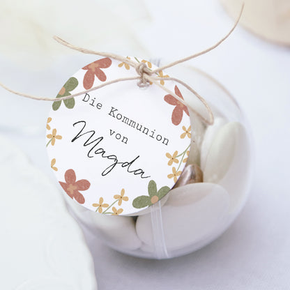 Geschenkbox Kommunion Kugel mit runder Etikette foto N° 1