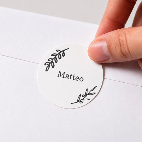 Sticker Kommunion Rund Goldenes Muster foto