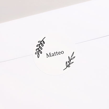 Sticker Kommunion Rund Goldenes Muster foto N° 2