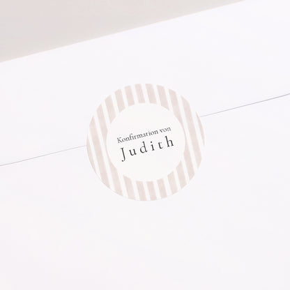 Sticker Konfirmation Rund Streifen und Kreuze foto N° 2