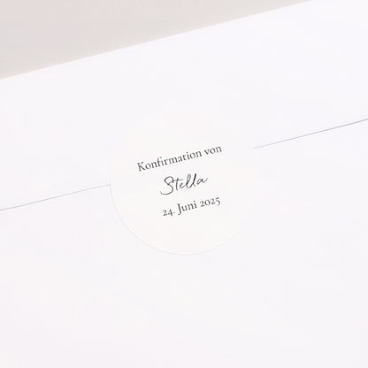 Sticker Konfirmation Rund Goldenes Kreuz foto N° 2