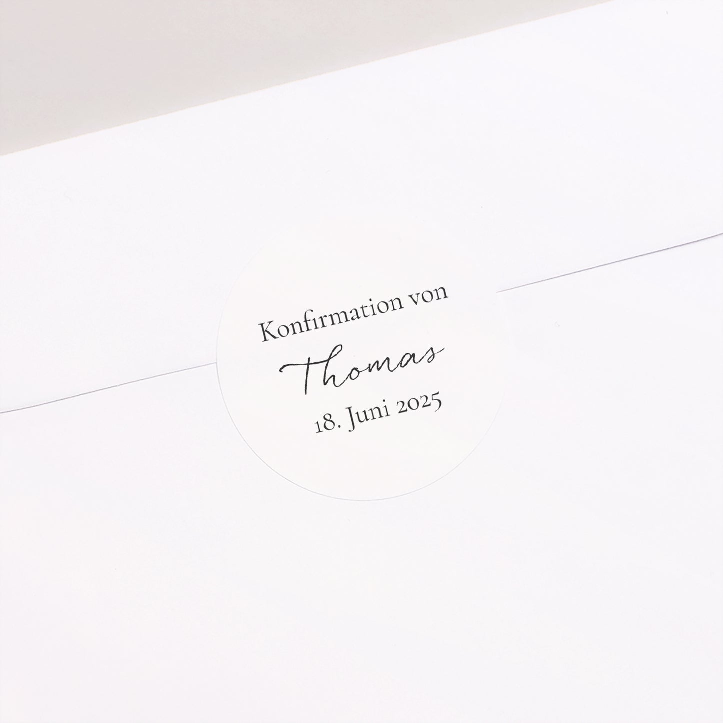 Sticker Konfirmation Rund Taube und ihr Zweig foto N° 2