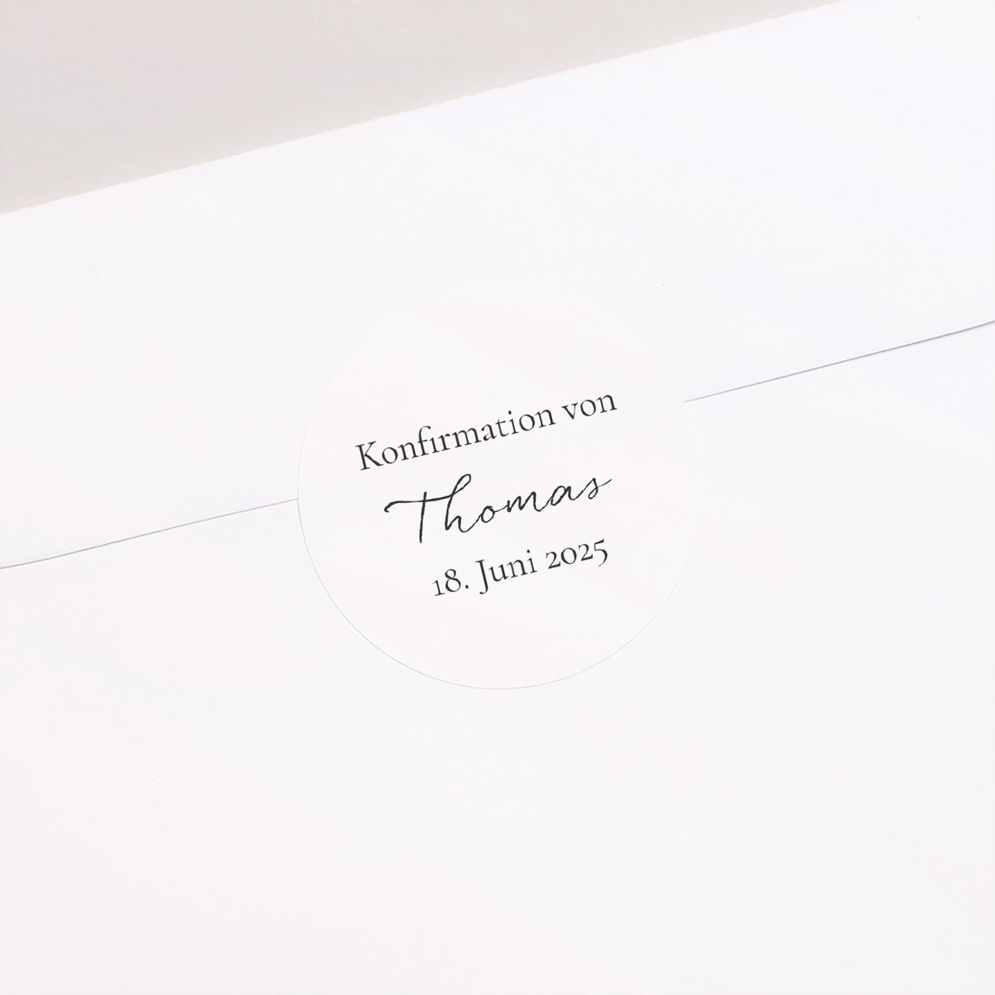 Sticker Konfirmation Rund Taube und ihr Zweig foto N° 2
