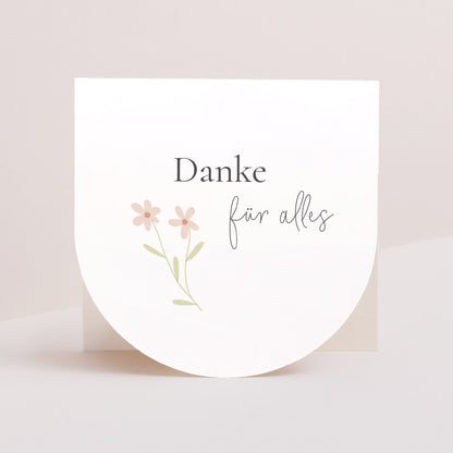 Dankeskarte Konfirmation Doppelflügelfensterhalbmond foto N° 1