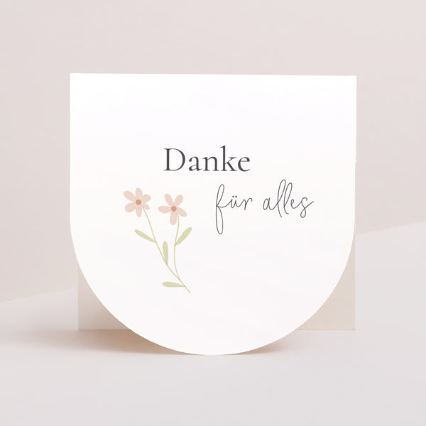Dankeskarte Konfirmation Doppelflügelfensterhalbmond foto