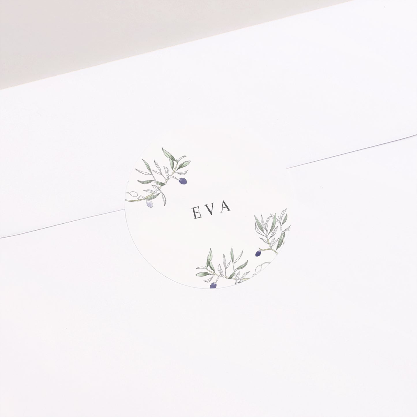 Sticker Konfirmation Rund Der Olivenbaum und die Taube foto N° 2