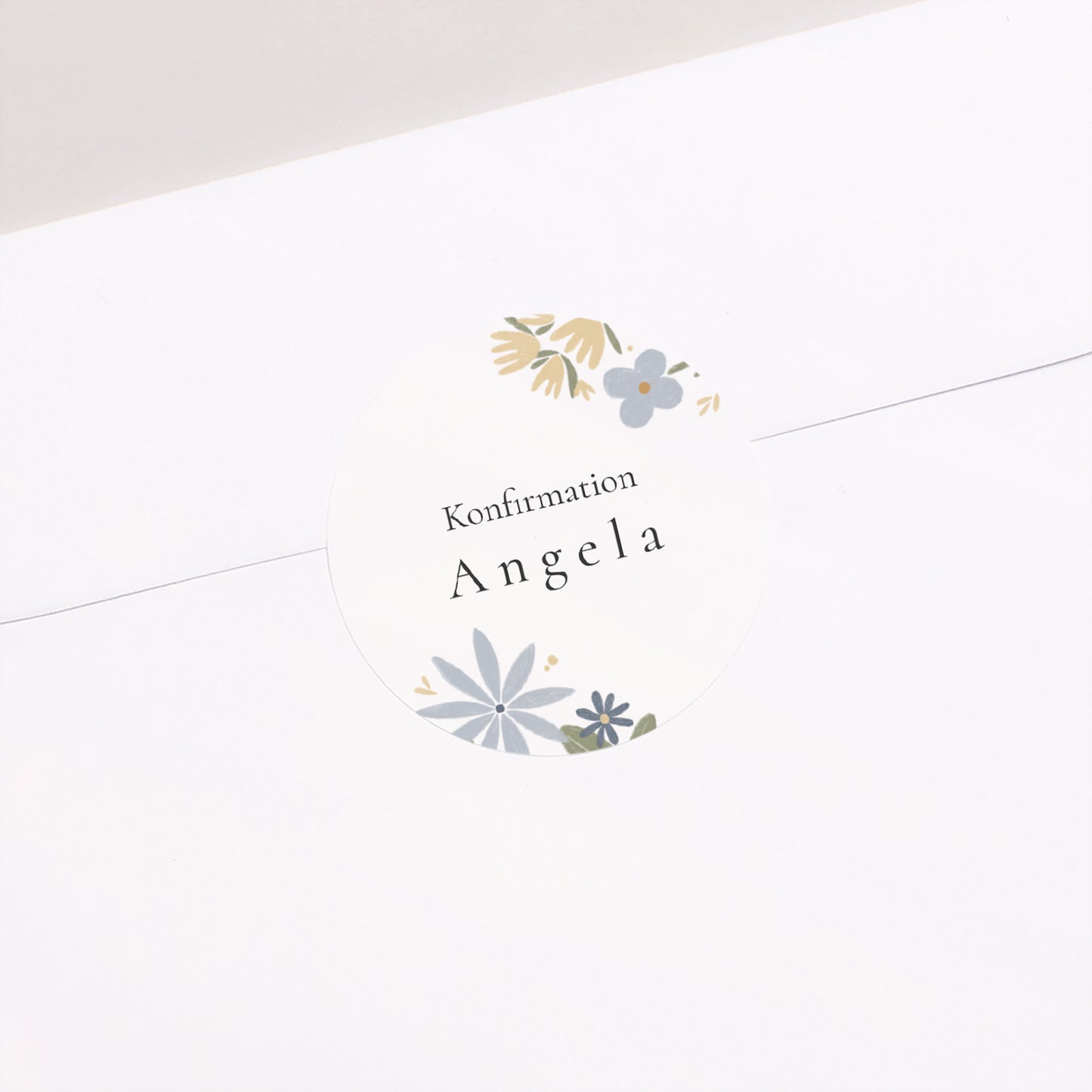 Sticker Konfirmation Rund Blumenstrauß foto N° 2