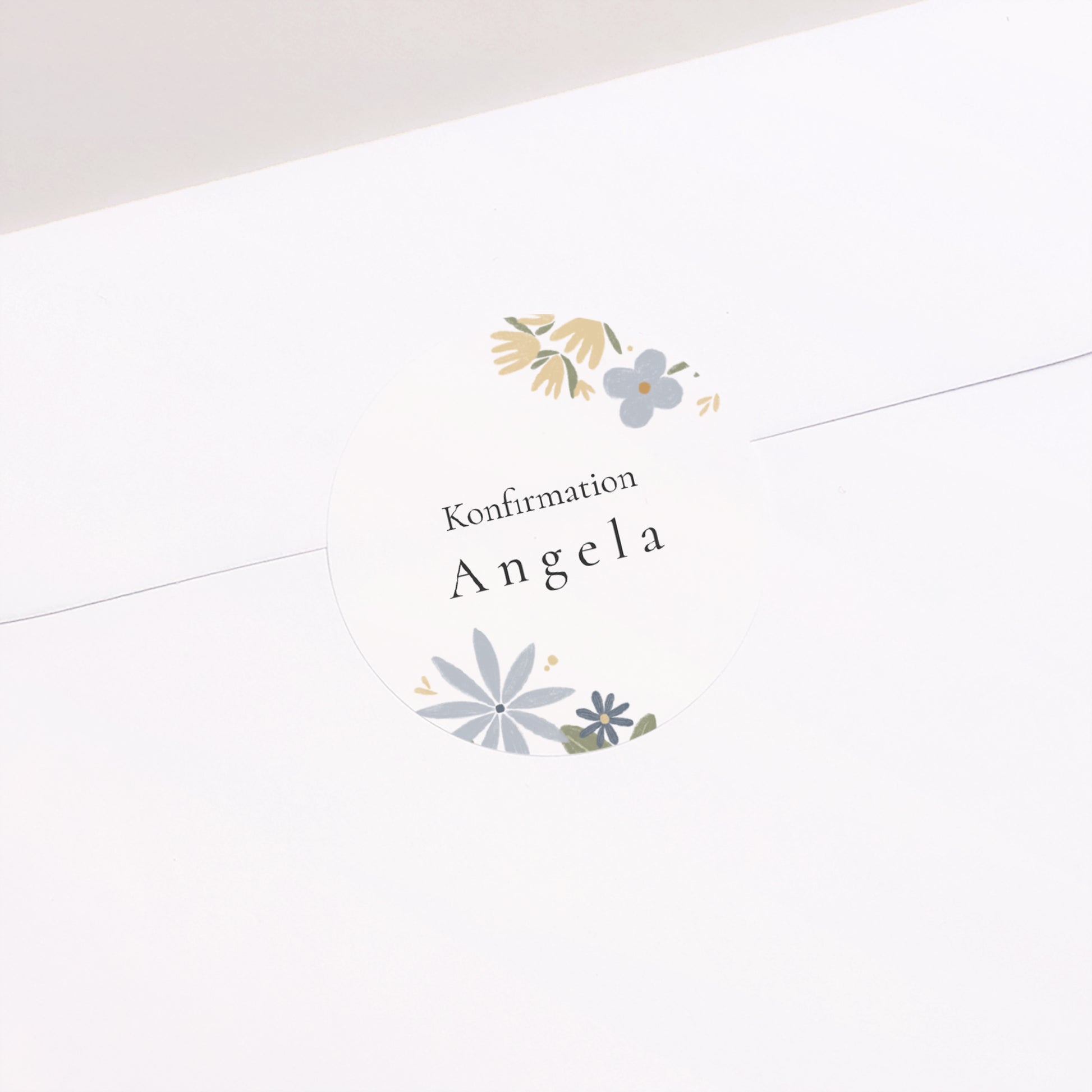 Sticker Konfirmation Rund Blumenstrauß foto N° 2