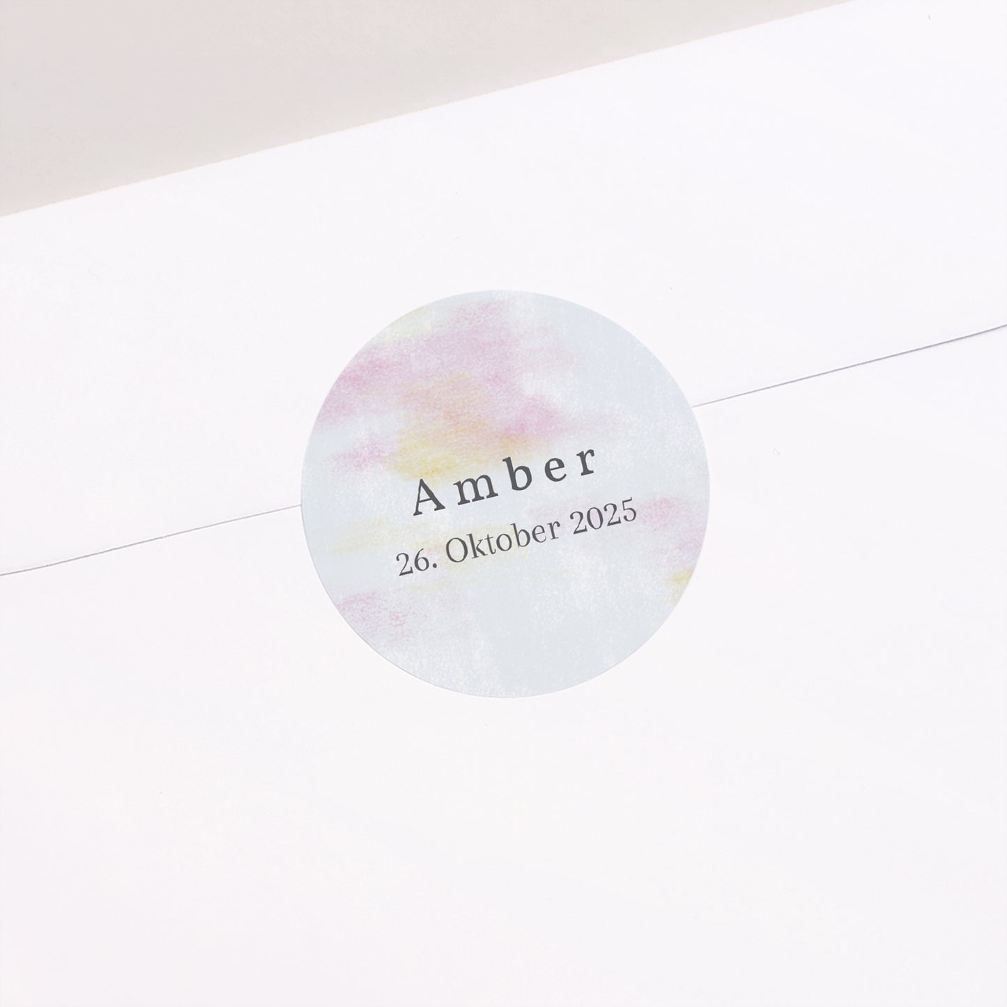 Sticker Geburt Rund Blick aus dem Garten foto N° 2