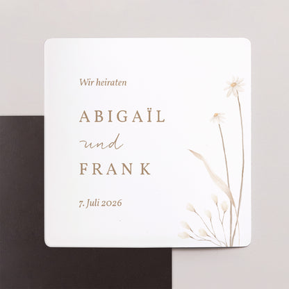 Save the date Karte Hochzeit Satz von 9, magnetisch. Wilde Blumen foto N° 1