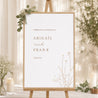 Begrüßungstafel Hochzeit Porträt 60 x 90 cm Wilde Blumen foto N° 1