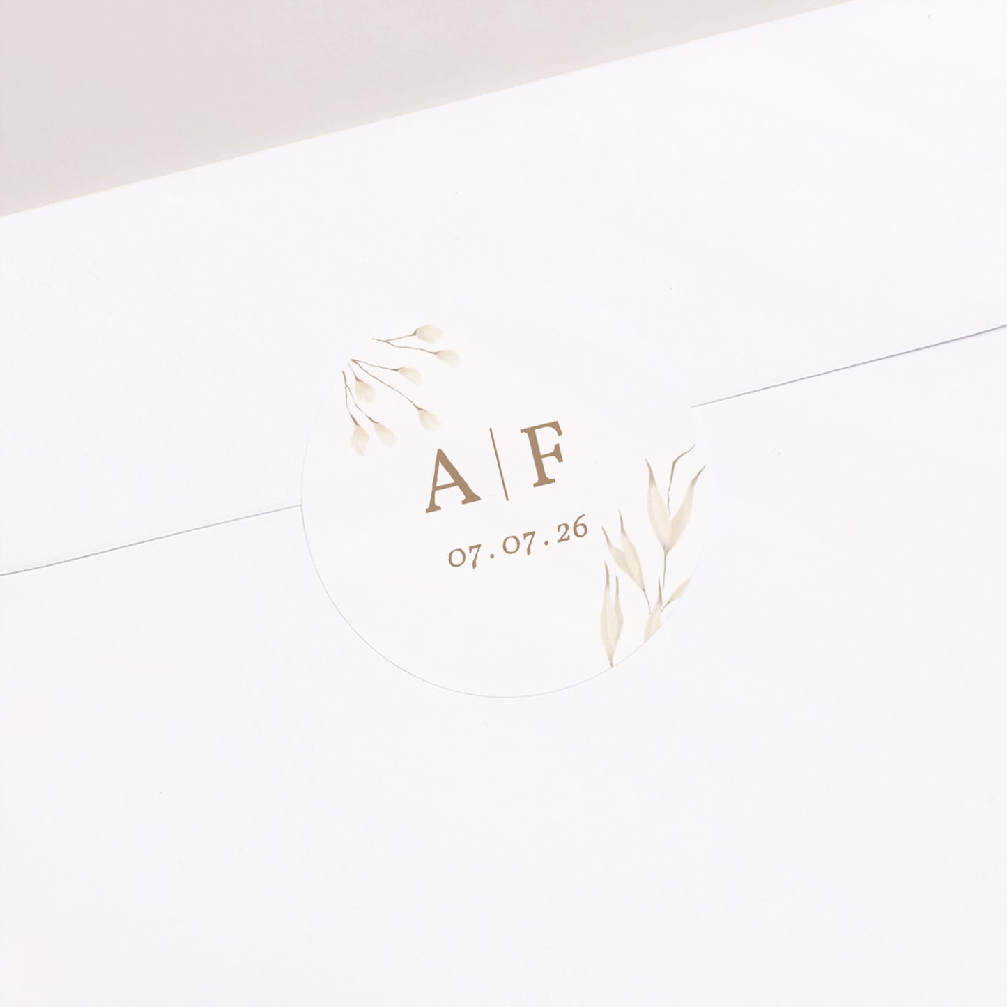 Sticker Hochzeit Rund Wilde Blumen foto N° 2