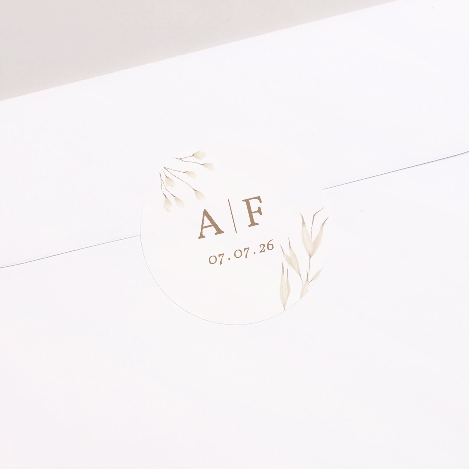 Sticker Hochzeit Rund Wilde Blumen foto N° 2