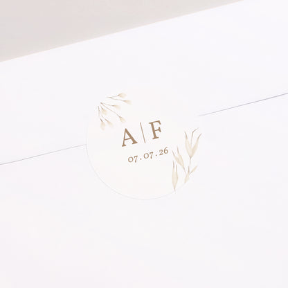 Sticker Hochzeit Rund Wilde Blumen foto N° 2