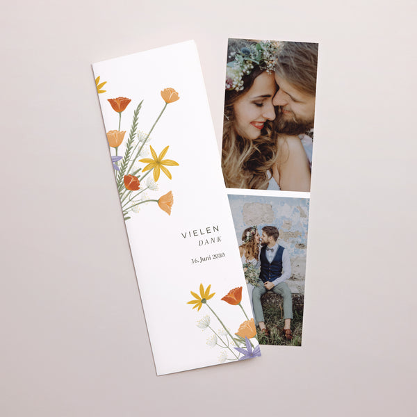 Dankeskarte Hochzeit Fotoautomaten Lesezeichen foto