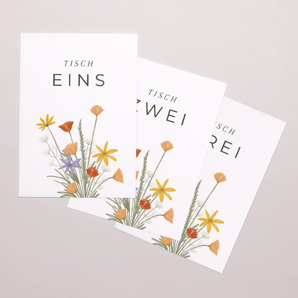 Tischnummern Hochzeit Rechteck foto