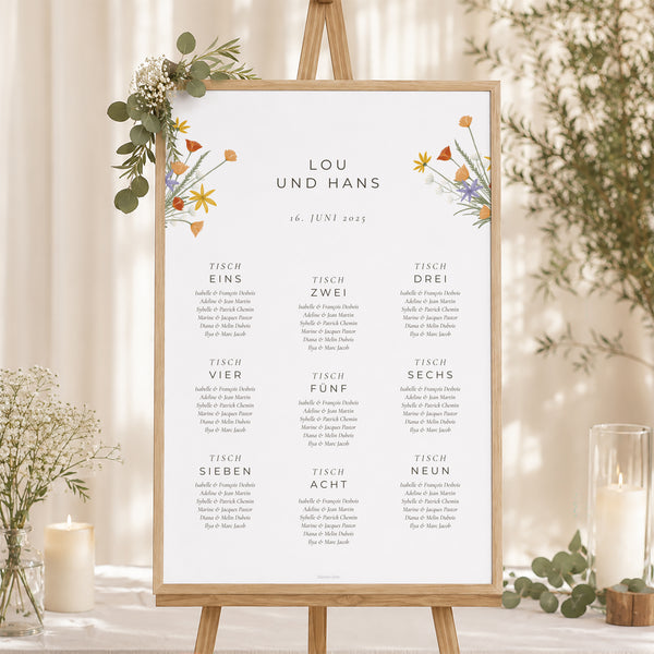 Sitzplan Hochzeit Porträt foto