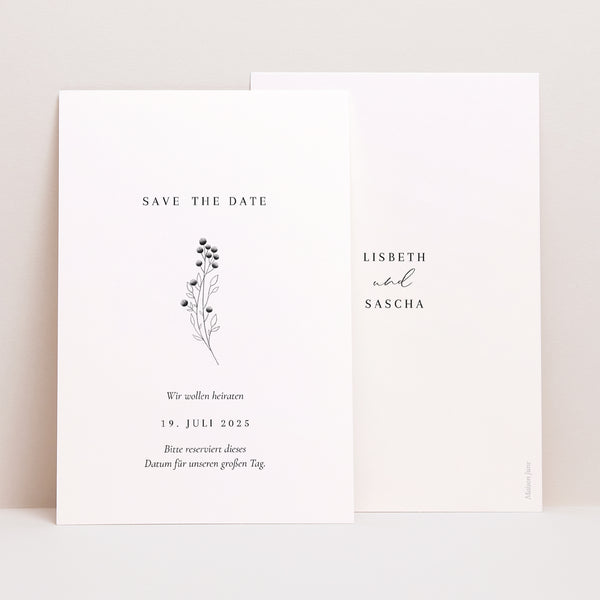 Save the date Karte Hochzeit PortraitPorträt foto