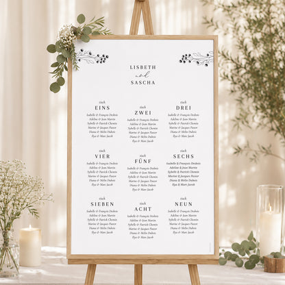 Sitzplan Hochzeit Porträt foto N° 1