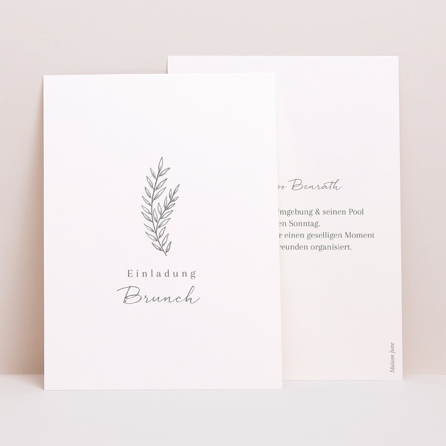 Einladungskarte Hochzeit Porträt Blumenrahmen foto N° 1