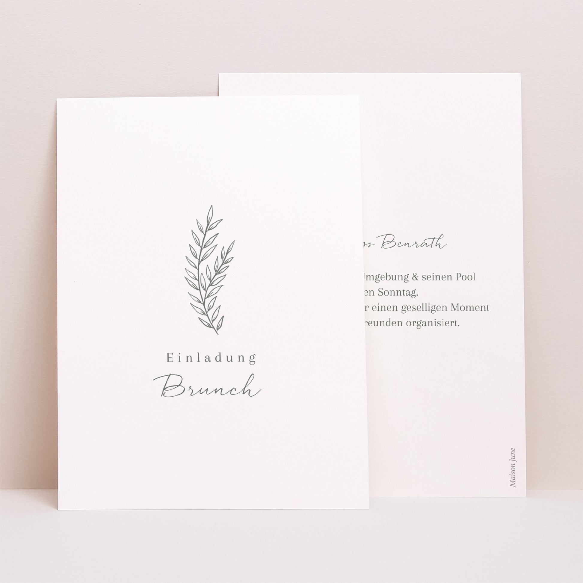 Einladungskarte Hochzeit Porträt Blumenrahmen foto N° 1