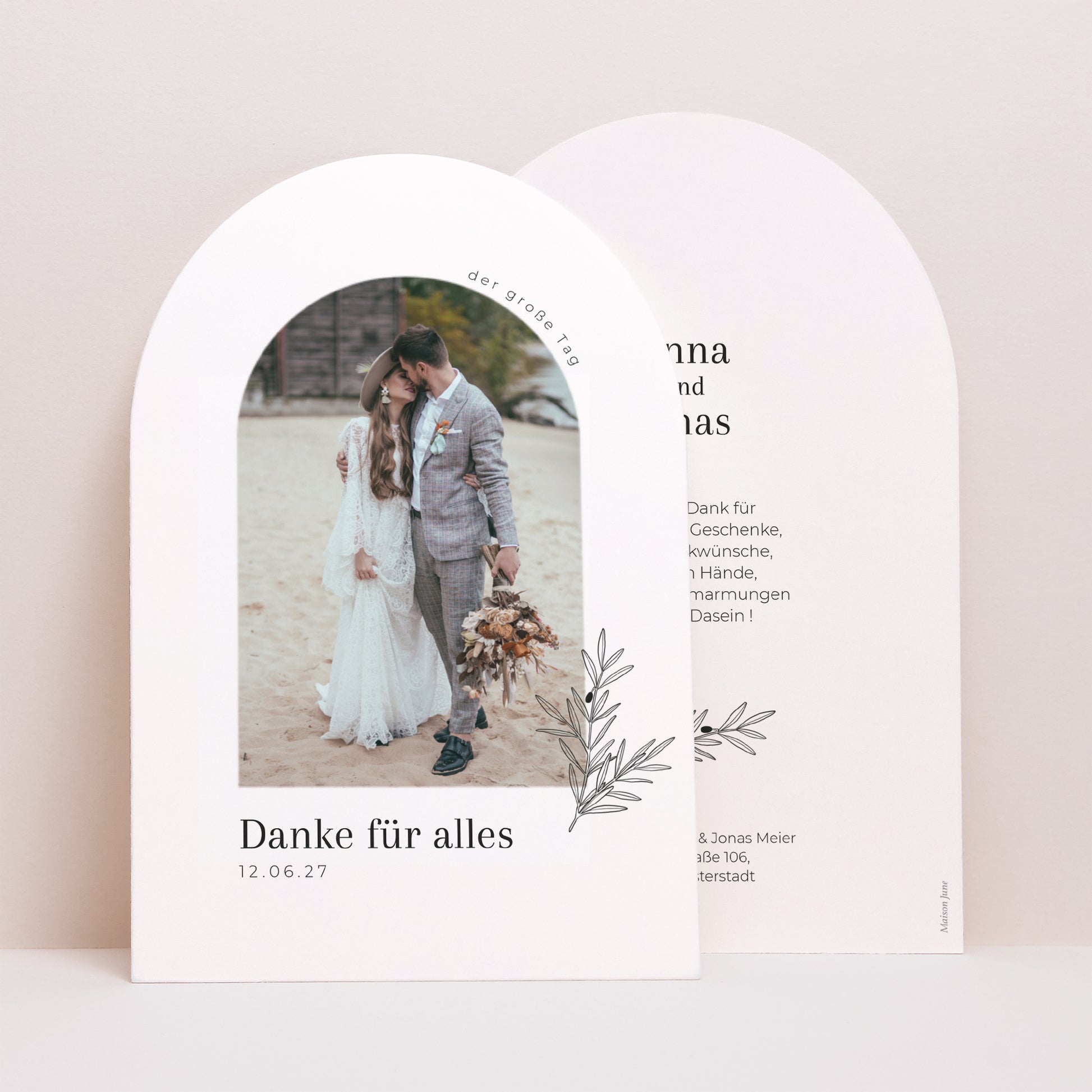 Dankeskarte Hochzeit Arche foto N° 1