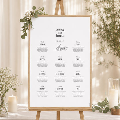 Sitzplan Hochzeit Porträt foto N° 1