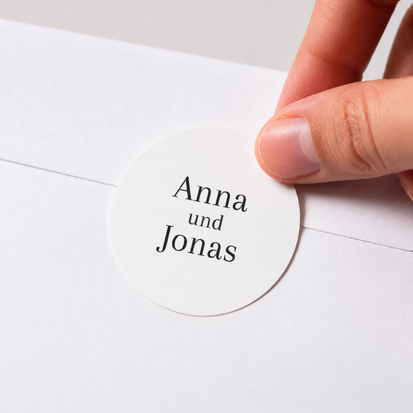 Sticker Hochzeit Rund Olivenzweig foto