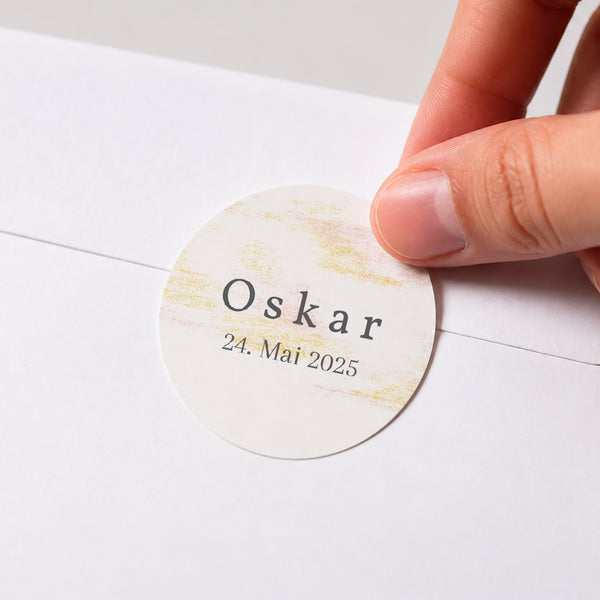 Sticker Geburt Rund Meerblick foto