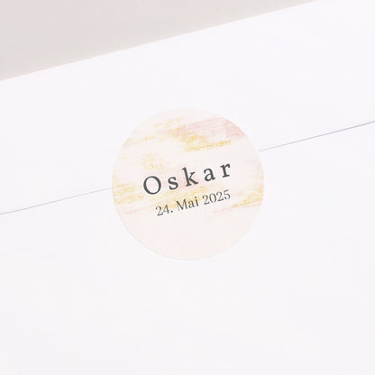 Sticker Geburt Rund Meerblick foto N° 2