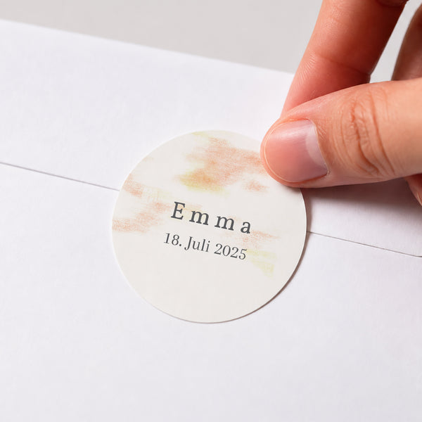 Sticker Geburt Rund Blick auf die Welt foto