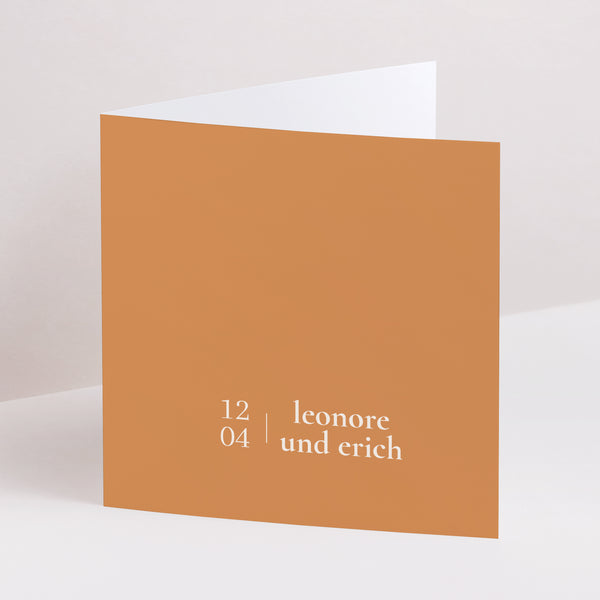 Hochzeitseinladung Doppelflügiges Quadrat foto