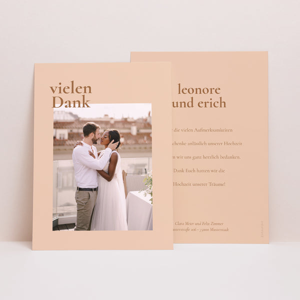 Dankeskarte Hochzeit foto