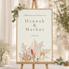 Begrüßungstafel Hochzeit Porträt 60 x 90 cm Böhmischer Blumenstrauß foto N° 1