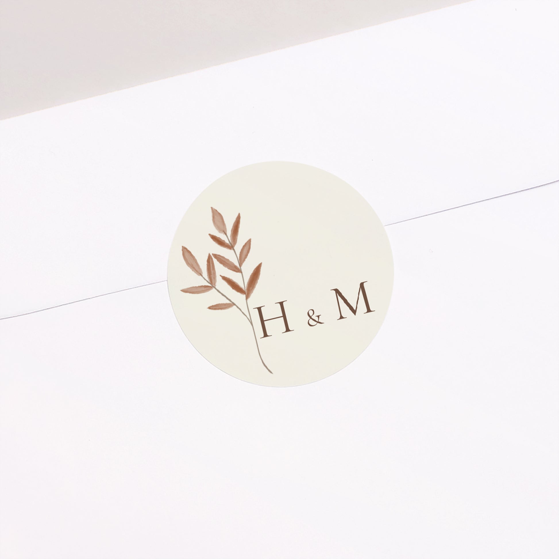 Sticker Hochzeit Rund Böhmischer Blumenstrauß foto N° 2