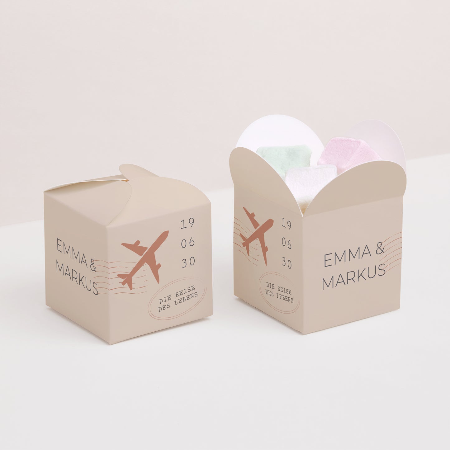 Geschenkbox Hochzeit Schmetterlingsöffnung Die Reise eines Lebens foto N° 2