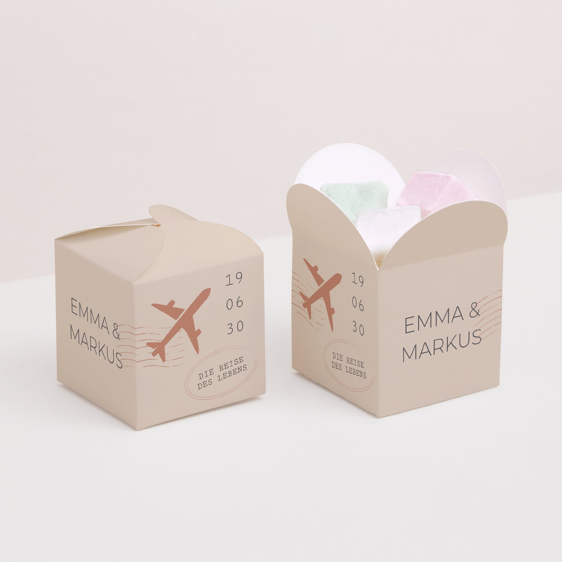 Geschenkbox Hochzeit Schmetterlingsöffnung Die Reise eines Lebens foto N° 2