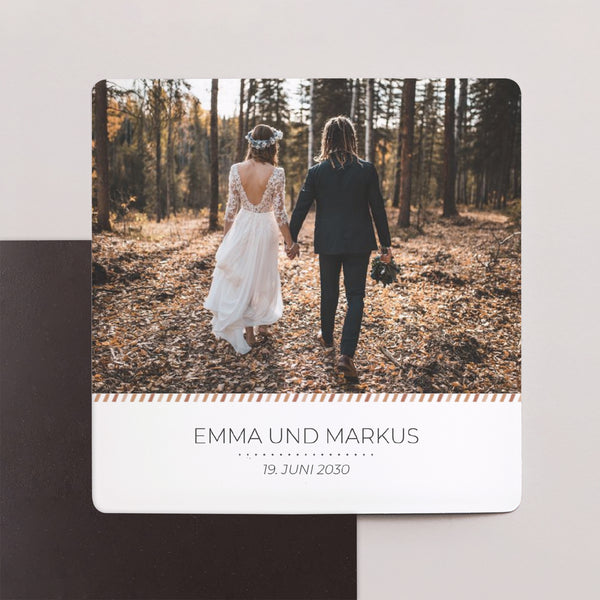 Dankeskarte Hochzeit Satz von 9, magnetisch. Die Reise eines Lebens foto