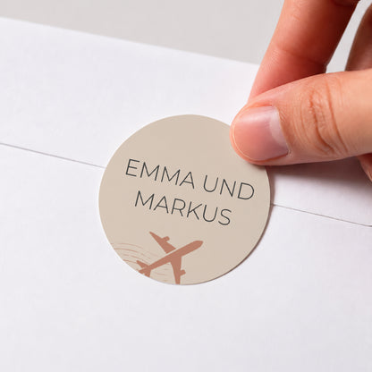 Sticker Hochzeit Rund Die Reise eines Lebens foto N° 1