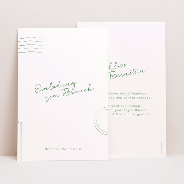 Einladungskarte Hochzeit PortraitPorträt foto