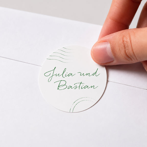 Sticker Hochzeit Rund Fotopass foto